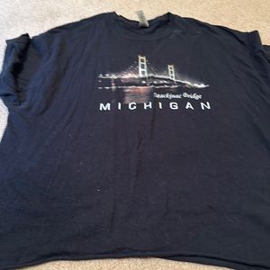 Mackinac, bridge, T-shirt, black